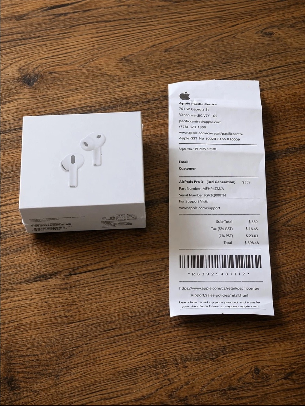 AirPods Pro (3rd Gen) Wireless Earbuds.